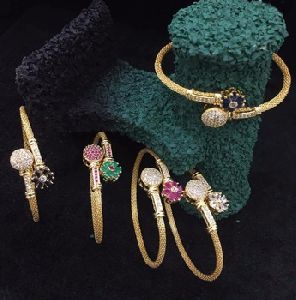 diamond zircon jewelry gold plated bracelet