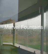 water sheet and glass waterfall Fountains