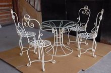 chair Iron dinning table set