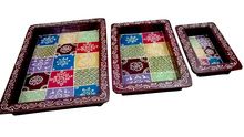 colorful Decorative Hand Painted wooden serving tray