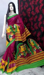 cotton mulmul saree.