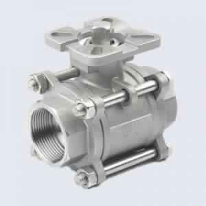 THREE-PC MOUNTING PAD BALL VALVE