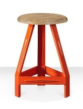 Wooden iron stool