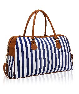 KLEIO Striped Spacious Unisex Weekend Travel Duffel Bag
