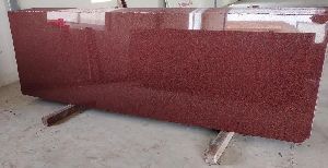 red granite slab