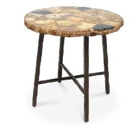 WOOD ROUND ACCENT TABLE