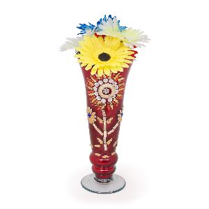 Brown Glass Flower Vases