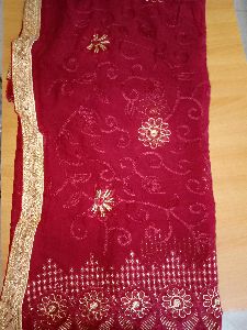 embroidery work saree