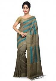 Printed Tussar Saree