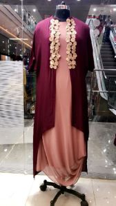 Crepe Drape Maxi Dress