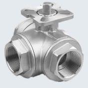 THREE WAY STAINLESS STEEL BALL VALVE