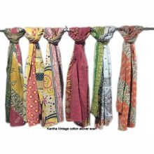 Kantha Stitch scarves
