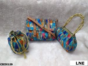 Stylish Ikat Purse and Bag Combo