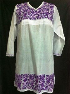 Women White cotton Tunic