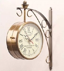 iron wooden wall clock