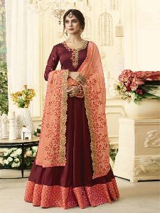 Designer Red Anarkali Salwar Suit