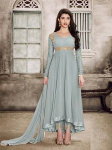 Sparky Grey Anarkali Salwar Suit