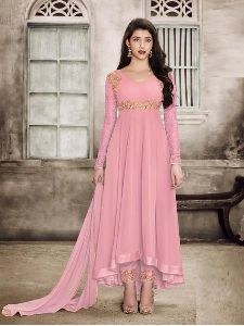 Sparky Pink Anarkali Salwar Suit