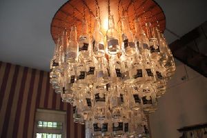 Beer Bottle Chandelier