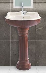 Wooden Pedestal Wash Basin