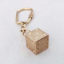 Brass Dice Key Chain