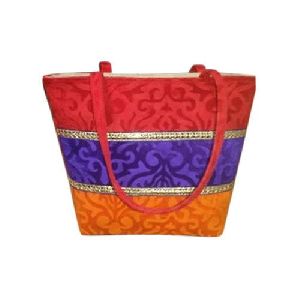 Striped Jute Shopping Bags