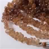 Natural Brown Zircon Faceted Side Drill Drops