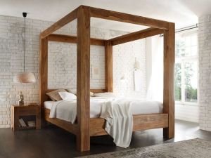 Solid Wood Bust Poster Bed