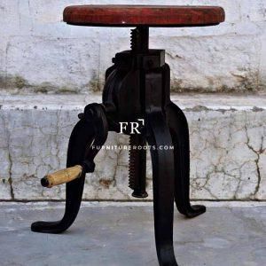 Wrought Iron Adjustable Stool