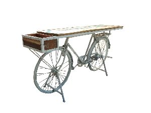 Reclaimed Wood Cycle Table