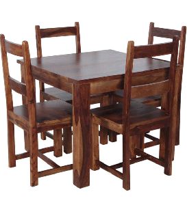 Sheesham Wood 4 Seater Dining Table Set