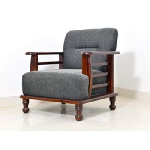 wood single seater sofa