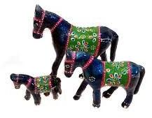 Decorative Horse Statue Set