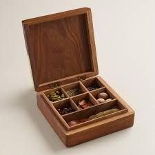 Wooden Spice Box Set