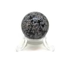 Snow Flake Obsidian Sphere Ball