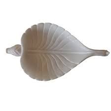 White Marble Carved Fish Leaf