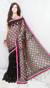 Embroidered Handloom silki Saree