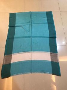 Sky Blue Pashmina Fine Wool Self Border Stole