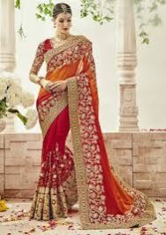 Embroidered Wedding Saree