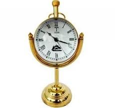 Brass Analog Table Clock