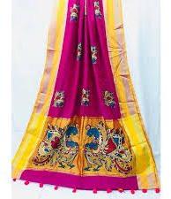 embroidered cotton saree