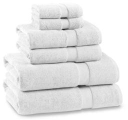 white cotton towels