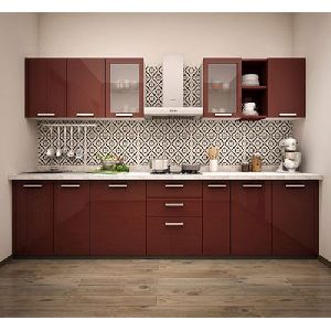 straight modular kitchen