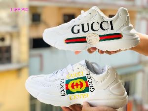 Gucci Rhyton Leather Sneakers shoes