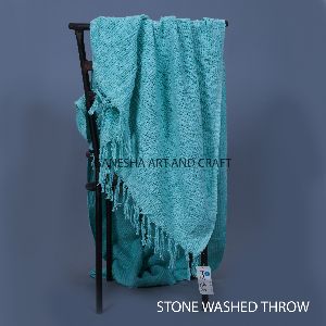 Throw Blanket Stone Wash