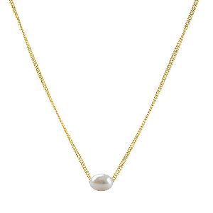 Ankur youthful gold plated pearl chain for women