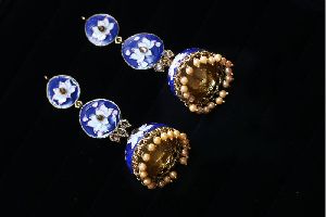 Multi Layered Meenakari Jhumkas