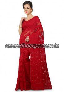 Plain Jamdani Saree