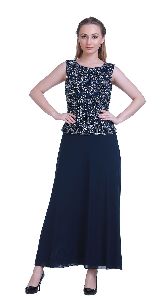 Long Beaded Prom Dress