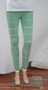 Cotton Lycra Jacquard Leggings